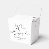 We zijn verloofd met Elegant Minimalist Engagement Bedankdoosjes (Voorkant Zijde)