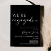 We zijn verloofd met Elegant Minimalist Engagement Kaart