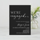 We zijn verloofd met Elegant Minimalist Engagement Kaart (Staand voorkant)