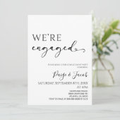 We zijn verloofd met Elegant Minimalist Engagement Kaart (Staand voorkant)