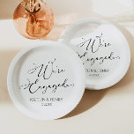 We zijn verloofd met Elegant Minimalist Engagement Papieren Bordje<br><div class="desc">Dit zijn We're Engaged Minimalist Engagement Party Paper Borden!</div>