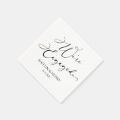 We zijn verloofd met Elegant Minimalist Engagement Servet (Hoek)