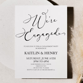 We zijn verloofd met minimalistische verlovingsfee kaart