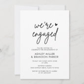 We zijn verloofd met minimalistische verlovingsfee kaart (Voorkant)