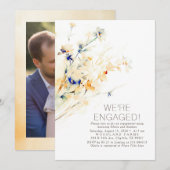 We zijn verloofd met Photo Engagement Party Kaart (Voorkant / Achterkant)