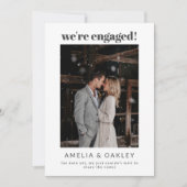 We zijn verloofd Minimalistische Elegante Foto Mod Aankondiging (Voorkant)