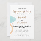 We zijn verloofd! Modern Engagement Party Kaart (Achterkant)