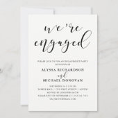 We zijn verloofd | Moderne romantische verlovingsf Kaart (Voorkant)