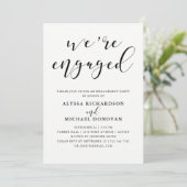 We zijn verloofd | Moderne romantische verlovingsf Kaart (Staand voorkant)