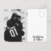 We zijn verloofd|Moderne twee foto's Elegant Feestdagenkaart (Achterkant)