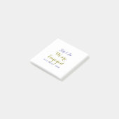 We zijn verloofd paarse gouden naam datum elegante post-it® notes (Schuin)