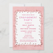 We zijn verloofd Pink Hearts Photo Engagement Part Kaart (Achterkant)