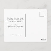 We zijn verloofd Retro Groovy Modern Yellow Budget Briefkaart (Achterkant)