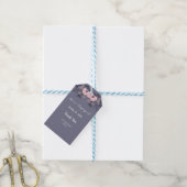 we zijn verloofd roze bloem met foto cadeaulabel (Met Touw)