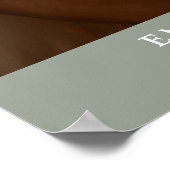 We zijn verloofd Sage Verloving Foto Welkom Teken Poster (Hoek)