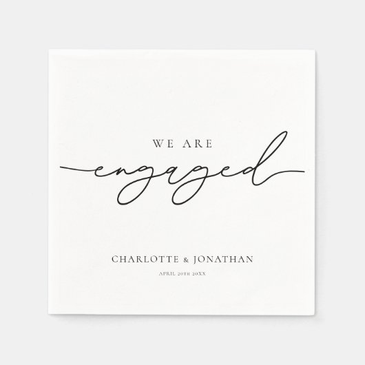 We zijn verloofd servet (Voorkant)