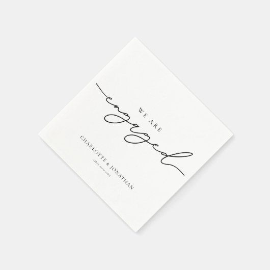 We zijn verloofd servet (Hoek)