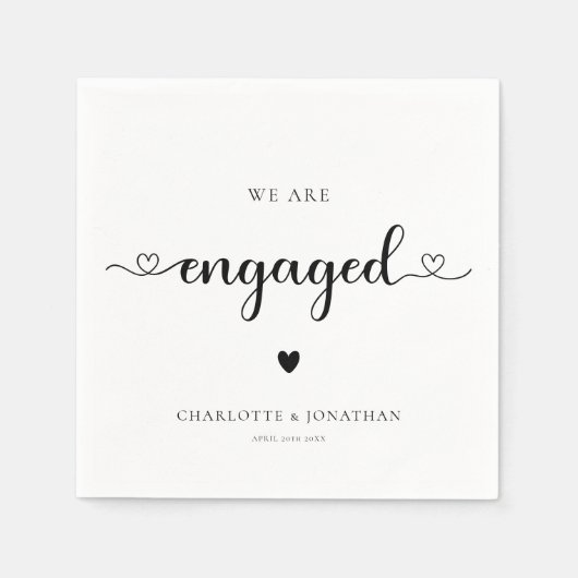 We zijn verloofd servet (Voorkant)