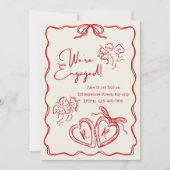 We zijn verloofd - Uitnodiging voor verlovingsfees (Voorkant)