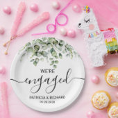 We zijn verloofd Verloving van Greenery Papieren Bordje (Feest)