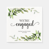 We zijn verloofd Verloving van Greenery Servet (Voorkant)