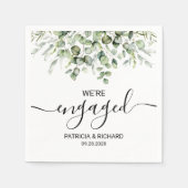 We zijn verloofd Verloving van Greenery Servet (Voorkant)