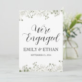 We zijn verloofd verlovingsaankondigingskaarten kaart (Staand voorkant)