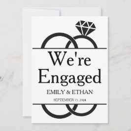 We zijn verloofd verlovingsaankondigingskaarten kaart