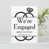 We zijn verloofd verlovingsaankondigingskaarten kaart (Staand voorkant)