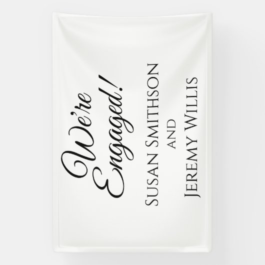 We zijn verloofd verlovingsfeest banner decoratie (Verticaal)
