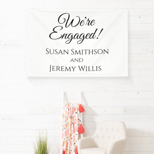 We zijn verloofd verlovingsfeest banner decoratie (Insitu)