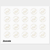 We zijn verloofd Verlovingsfeest Chic Goud Ronde Sticker (Vel)