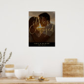 We zijn verloofd Verlovingsfeest Foto Welkom Bord Poster (Keuken)