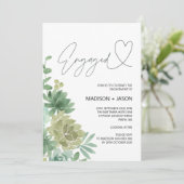 We zijn verloofd Verlovingsfeest Modern Vetplant Kaart (Staand voorkant)