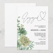 We zijn verloofd Verlovingsfeest Modern Vetplant Kaart (Voorkant / Achterkant)