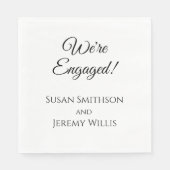 We zijn verloofd verlovingsfeest servetten servies (Voorkant)