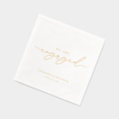 We zijn verloofde bruiloft folie servetten (Links)