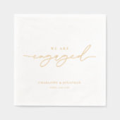 We zijn verloofde bruiloft folie servetten (Voorkant)