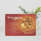 We zijn verloofde feestuitnodiging aankondiging (Staand voorkant)