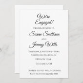 We zijn verloofde feestuitnodigingen elegant kaart (Voorkant / Achterkant)