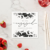 We zijn verloofde Koe Print Westerne Engagement Pa Servet (Insitu)