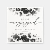 We zijn verloofde Koe Print Westerne Engagement Pa Servet (Voorkant)