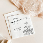 We zijn verloofde servetten, minimalistische champ servet