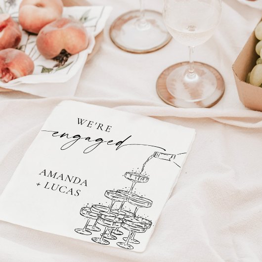 We zijn verloofde servetten, minimalistische champ servet