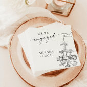 We zijn verloofde servetten, minimalistische champ servet