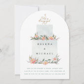 We zijn verloofde taart verloving partij boog kaart (Voorkant)