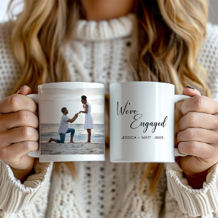 We zijn Verloving Foto Jaar Verloving Koffiemok