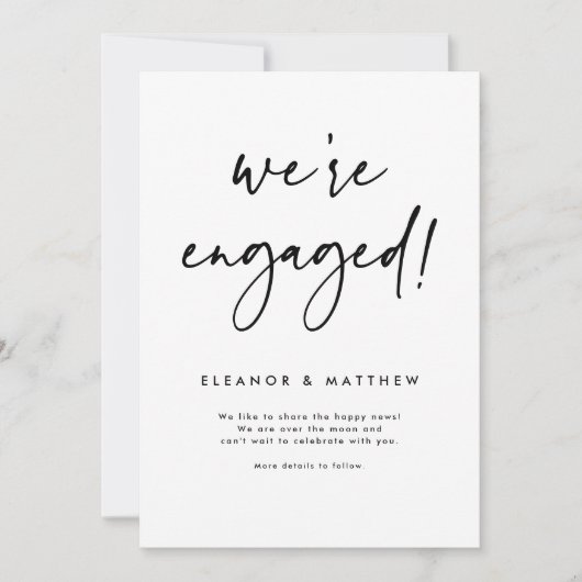 We zijn Verloving met handschrift Aankondiging (Voorkant)