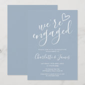 We zijn verlovingsfeest Dusty Blue Kaart (Voorkant / Achterkant)