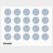 We zijn verlovingsfeest Dusty Blue Ronde Sticker (Vel)
